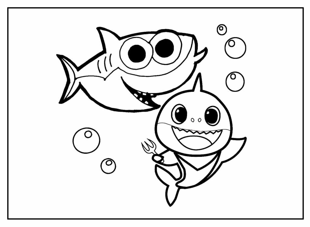 desenhos para colorir de baby shark 37