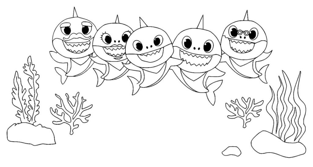 desenhos para colorir de baby shark 7