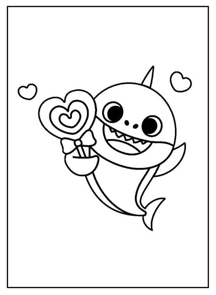 desenhos para colorir de baby shark 9