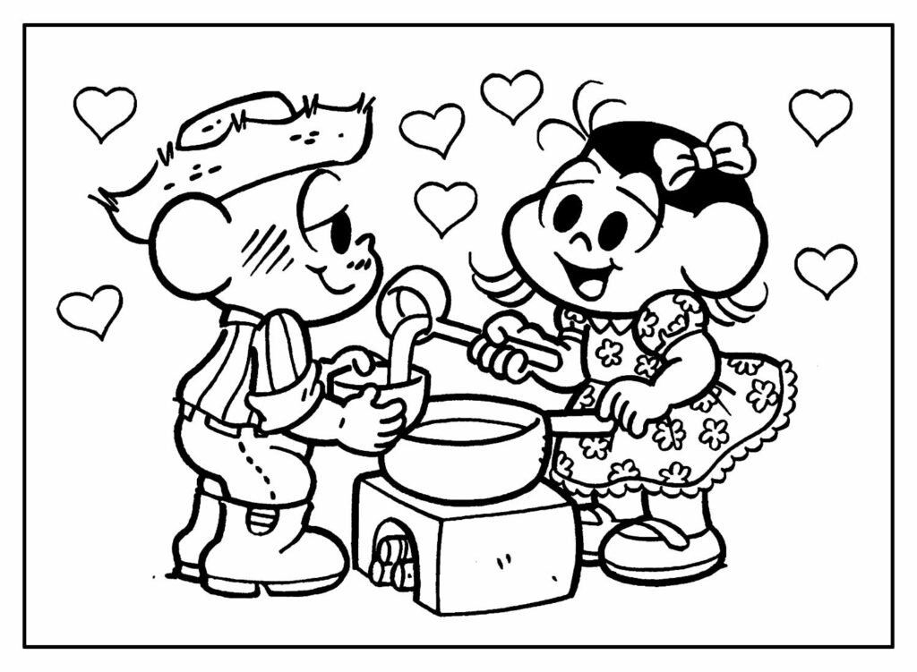 desenhos para colorir do chico bento 5