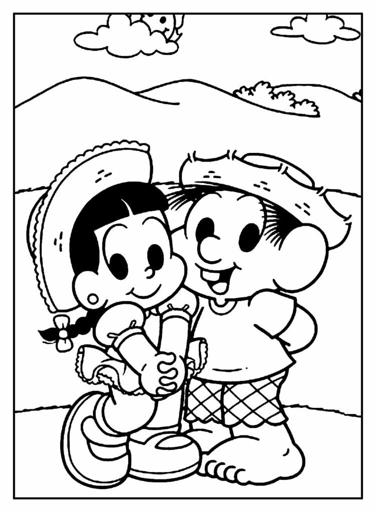 desenhos para colorir do chico bento 8