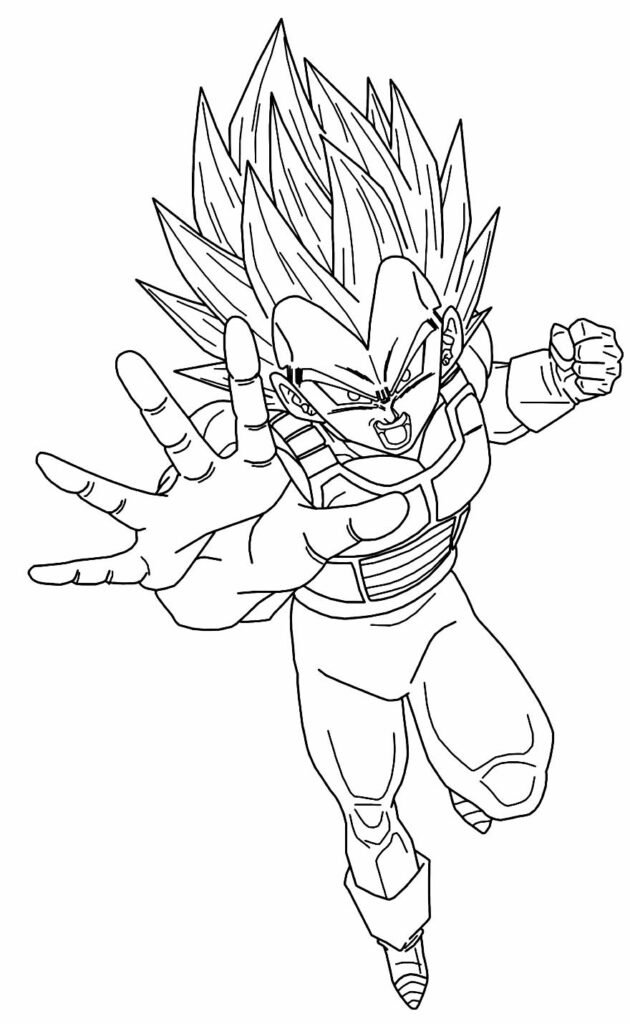 Libere sua criatividade com as páginas para colorir Vegeta Dragon Ball Z