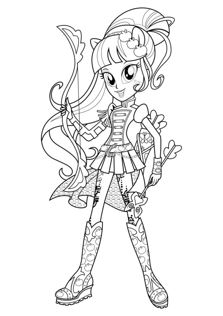 desenhos para colorir equestria girls arqueira