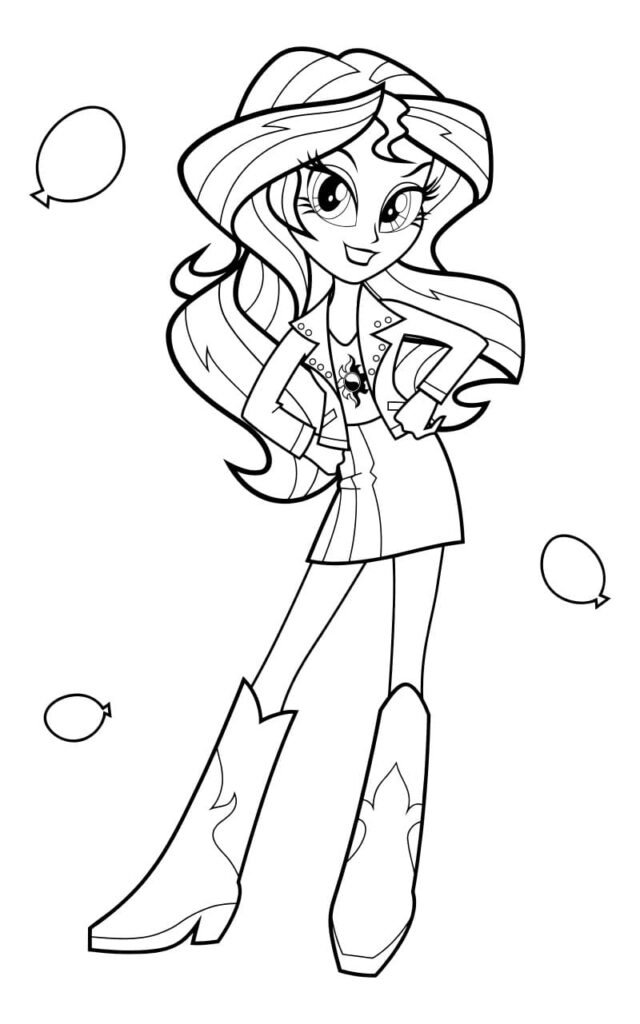 desenhos para colorir equestria girls bexiga