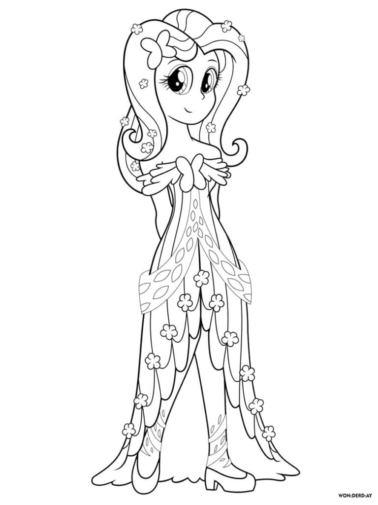 desenhos para colorir equestria girls florido