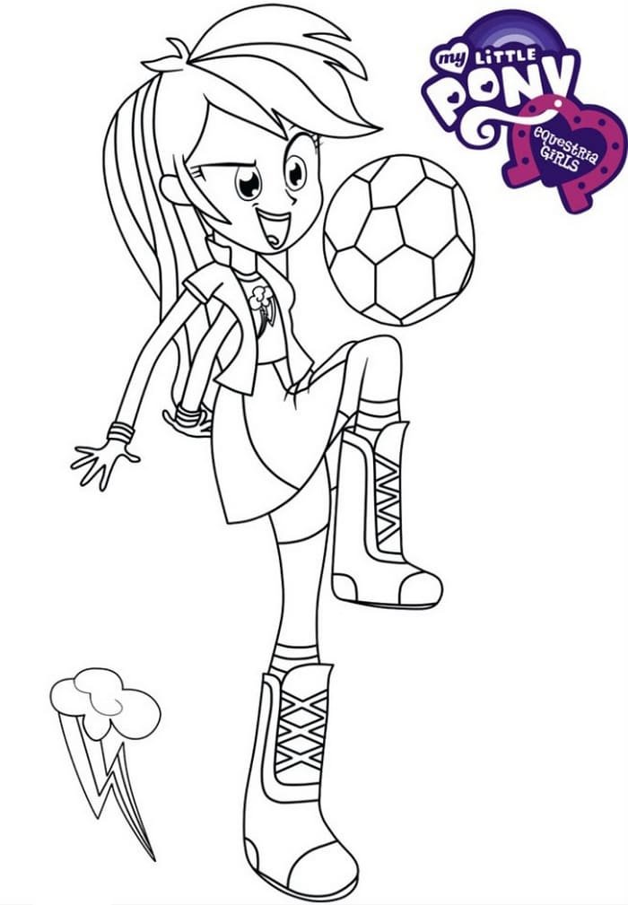 desenhos para colorir equestria girls futebol