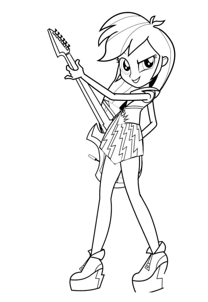 desenhos para colorir equestria girls rock