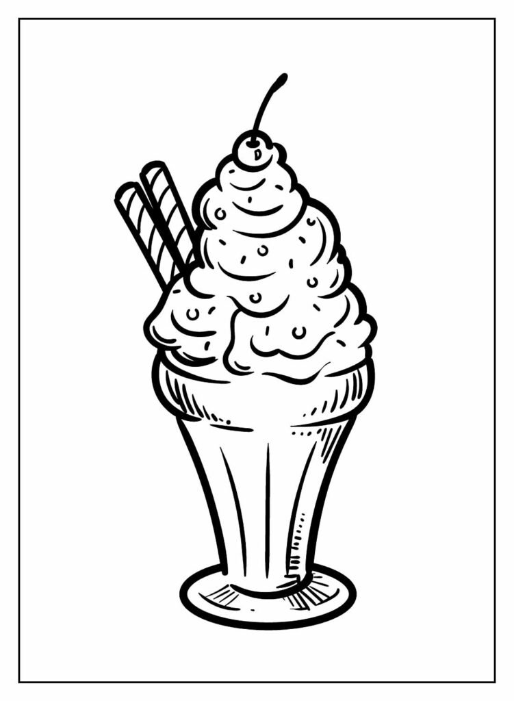 Desenho de sorvete para colorir, #desenhodesorveteparapintar  #desenhosparapintar, Desenhos para Pintar