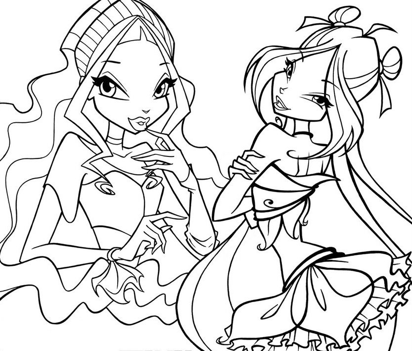 desenhos para colorir winx