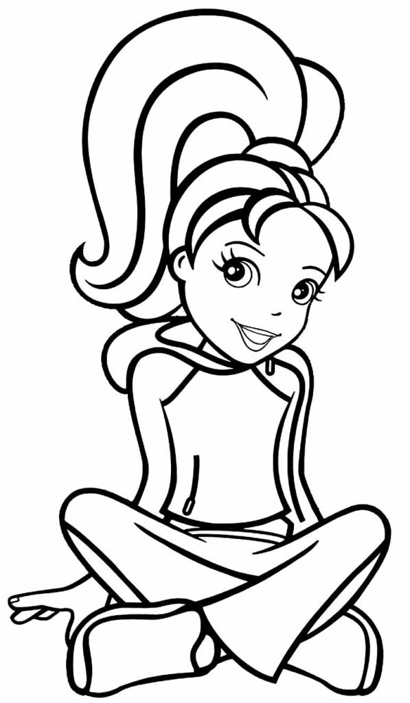 desenhos polly pocket para colorir sentada 2