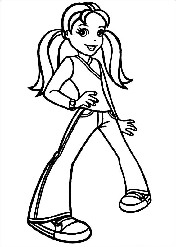 desenhos polly pocket para colorir tenis