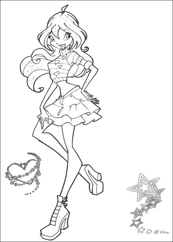 desenhos winx para colorir corpo