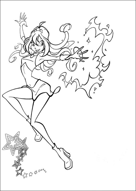 desenhos winx para colorir poderes