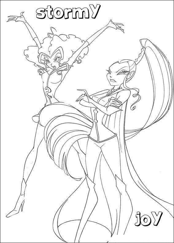 desenhos winx para colorir stormy joy