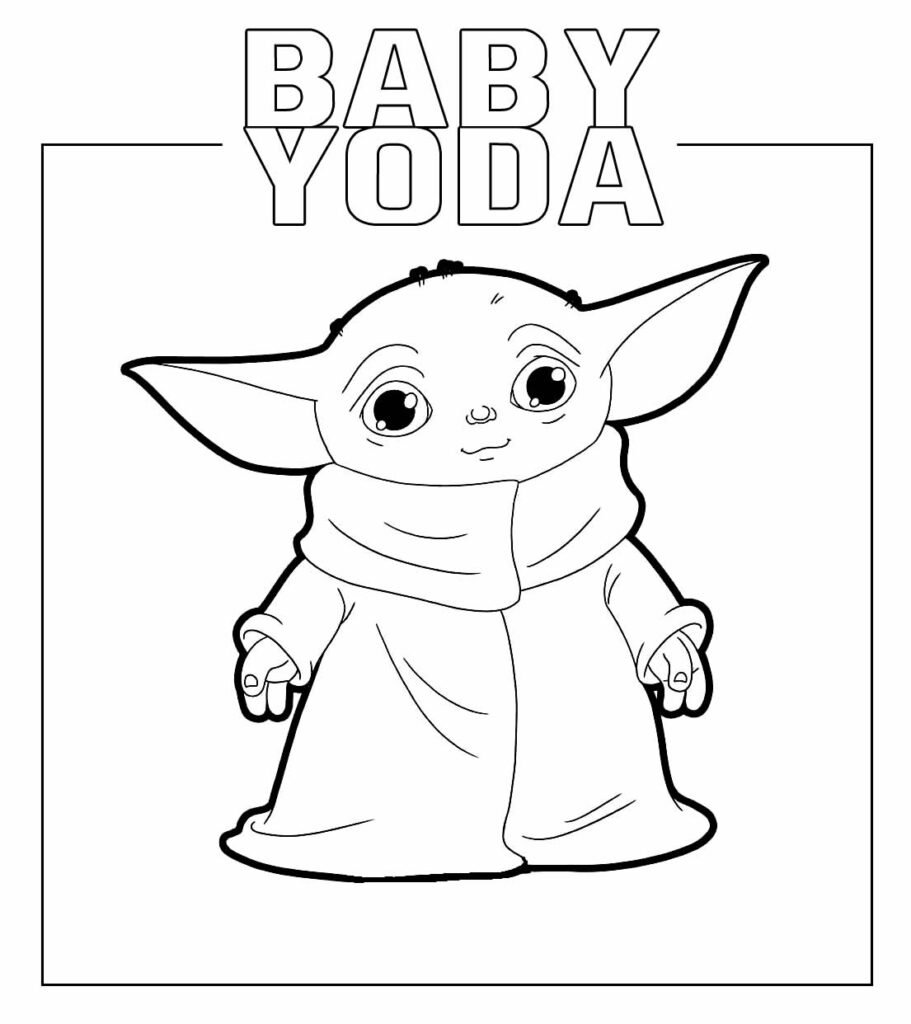 desneho de baby ioda para colorir 17