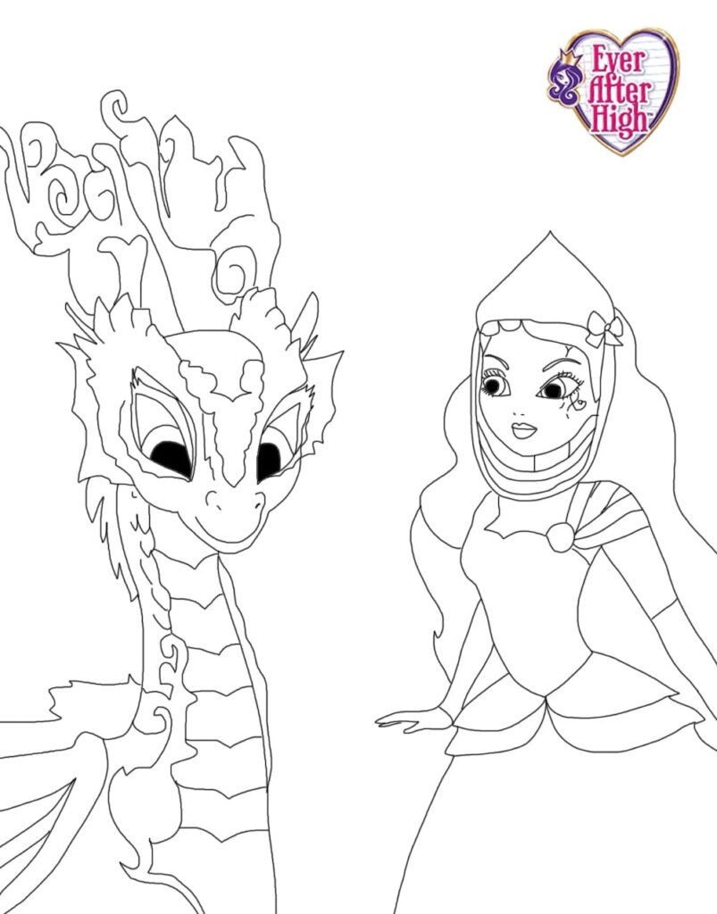 ever after high para colorir dragaos