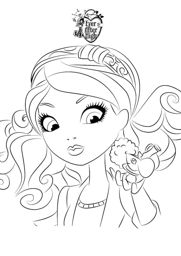 ever after high para colorir maquiagem