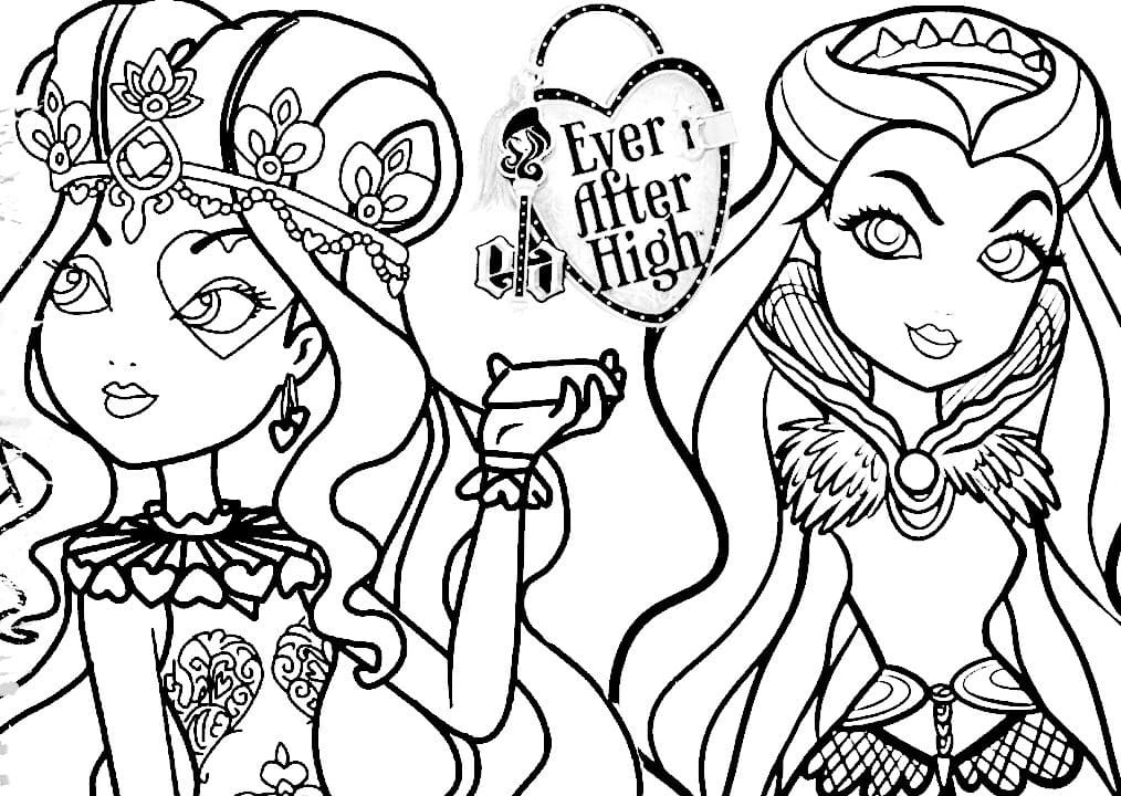 ever after high para colorir neve