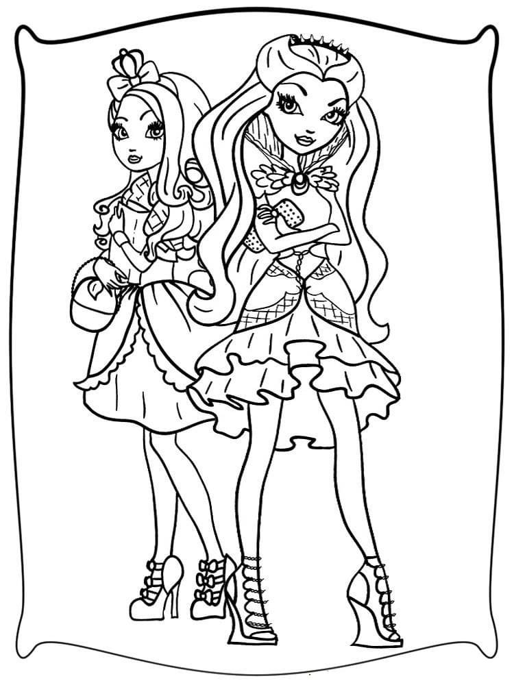 ever after high para colorir pagina