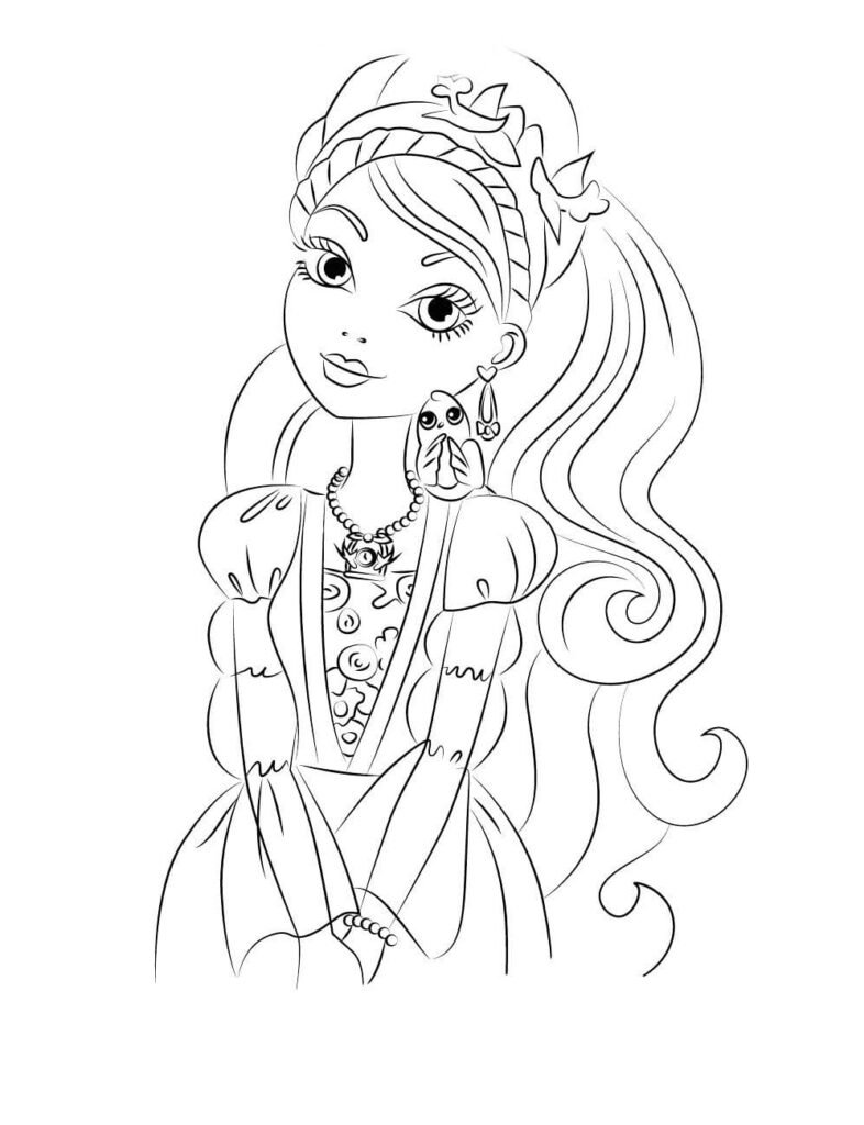 ever after high para colorir rapunzel 2