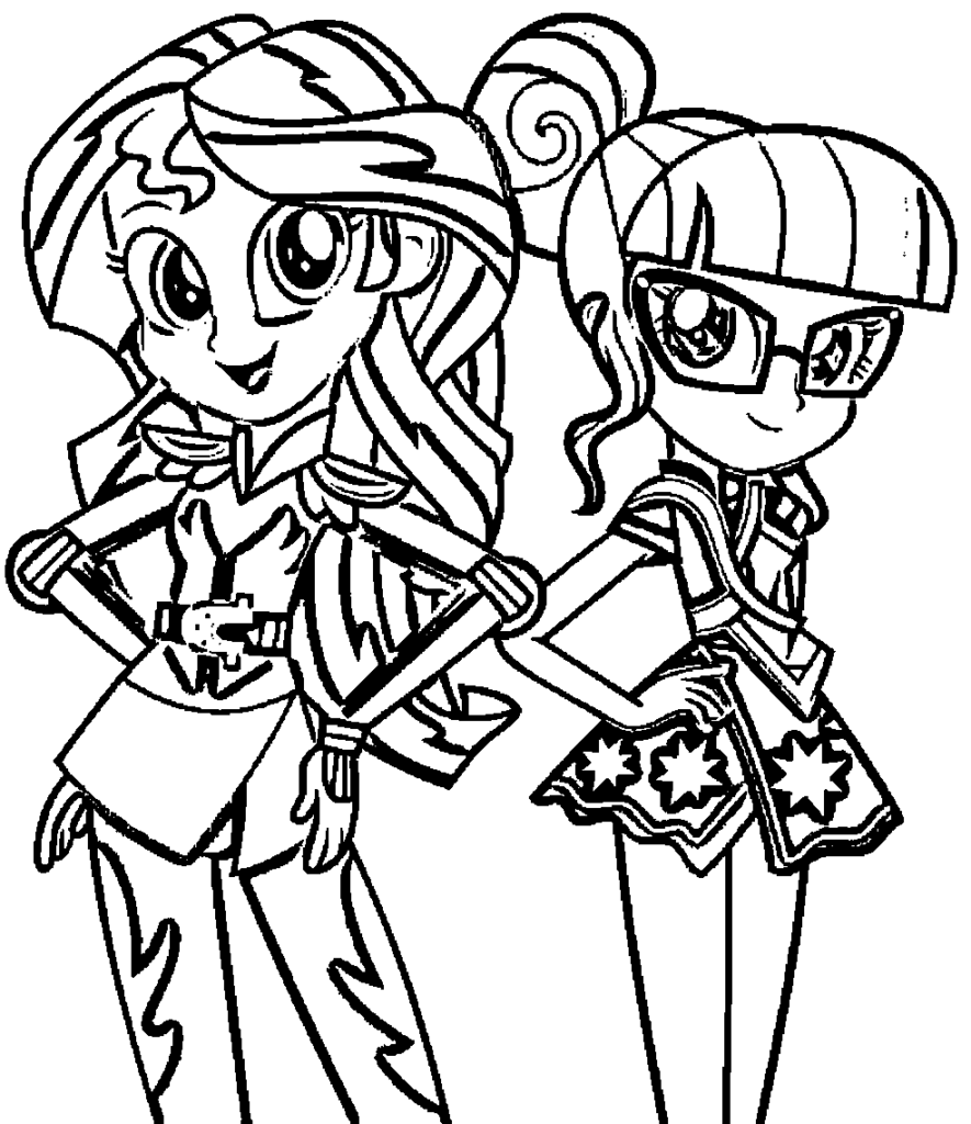 imagens equestria girls para colorir a4