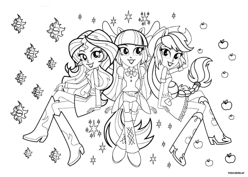 imagens equestria girls para colorir grande