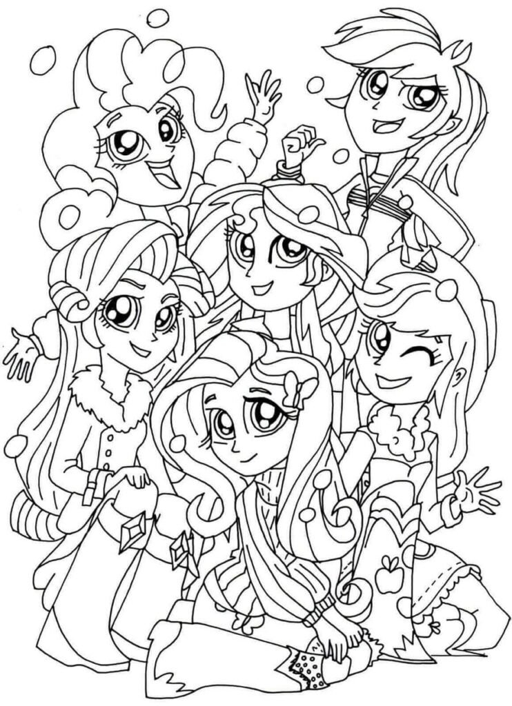 imagens equestria girls para colorir grande a4