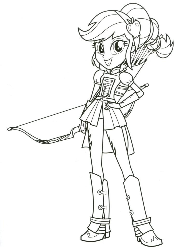 imagens equestria girls para colorir guerreira