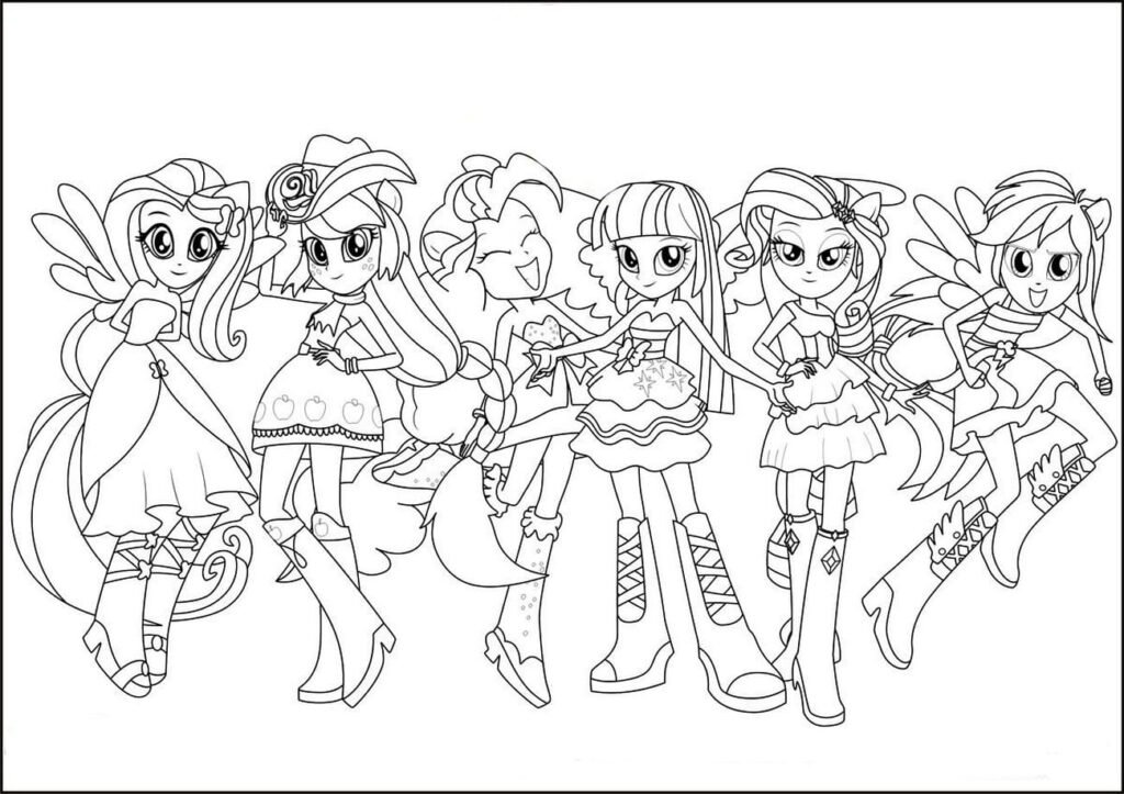 imagens equestria girls para colorir imprimir