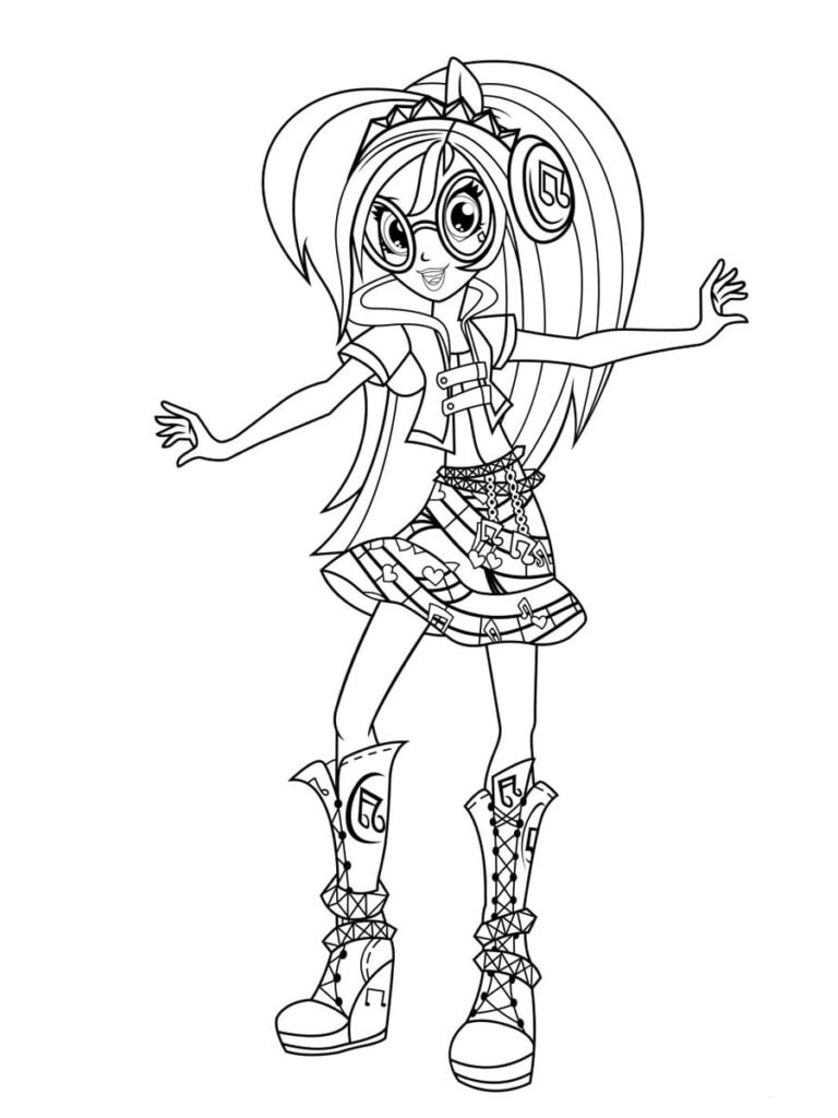 imagens equestria girls para colorir musica