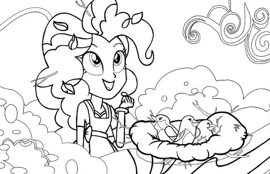 imagens equestria girls para colorir natureza