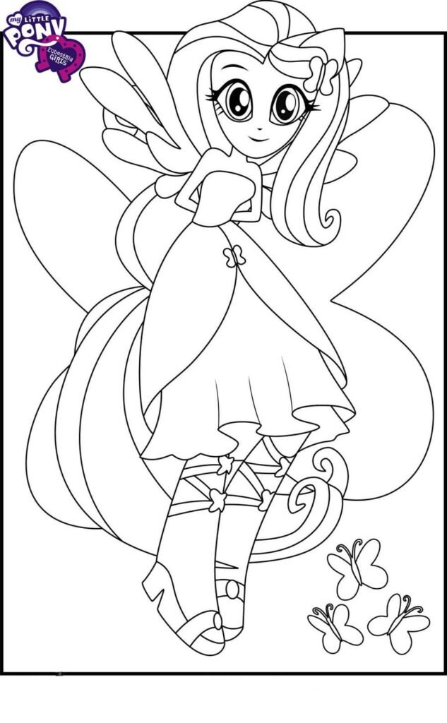 imagens equestria girls para colorir página