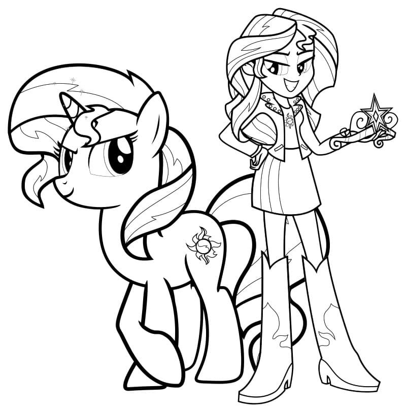 imagens equestria girls para colorir poney