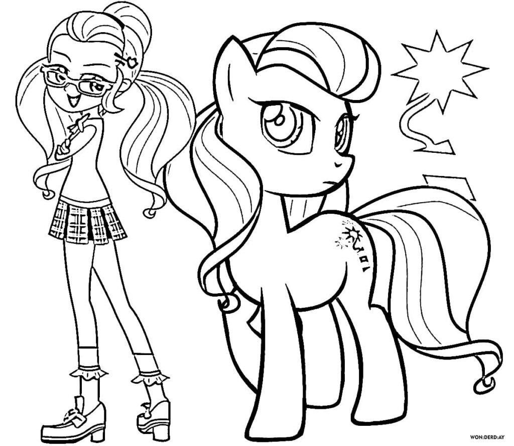 imagens equestria girls para colorir versão my little poney