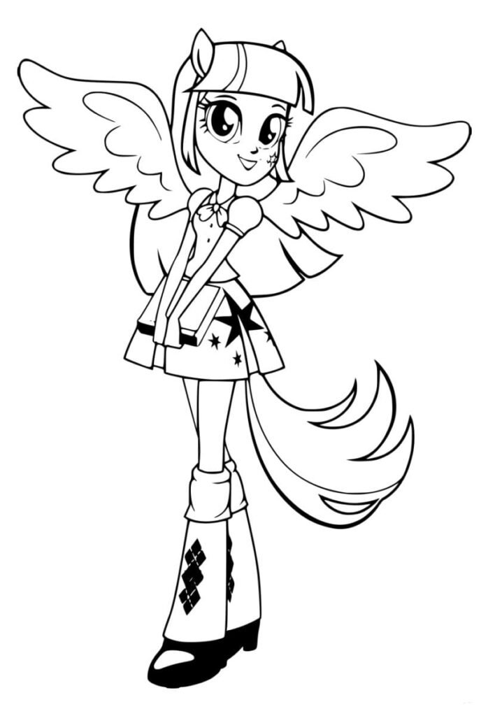 imagens equestria girls para colorir wings