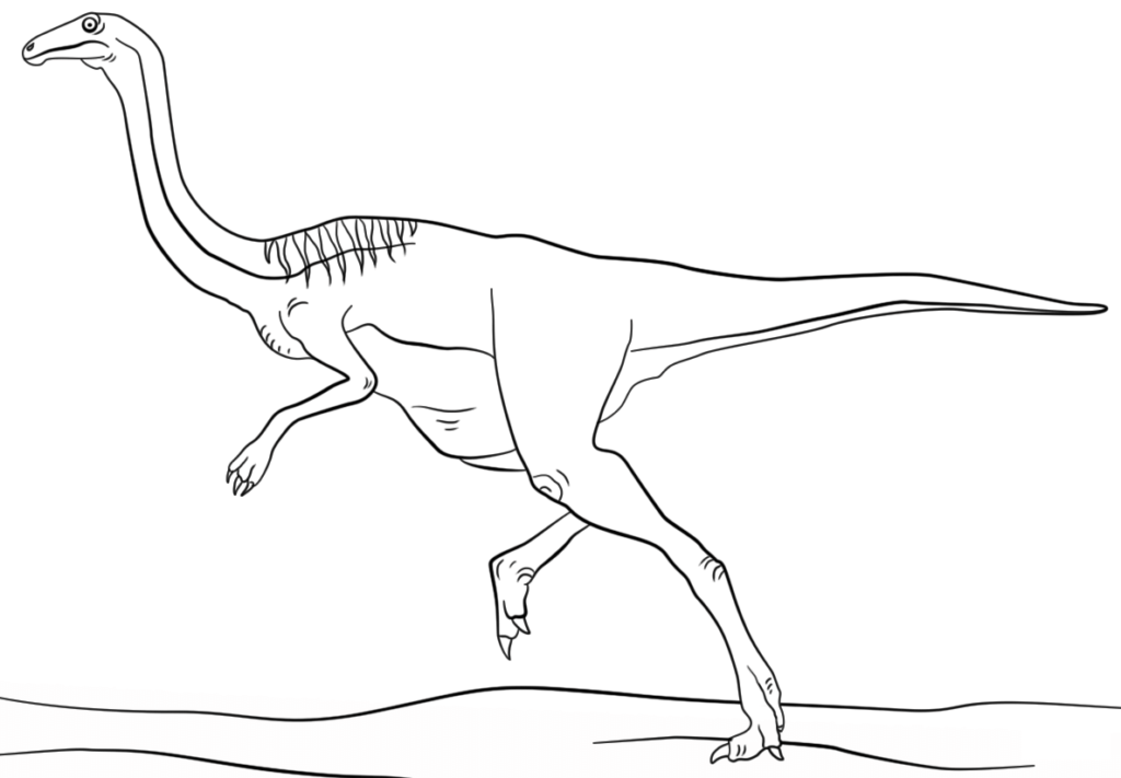 jurassic gallimimus coloring page