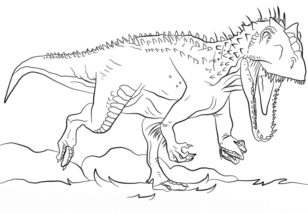 jurassic park indominus rex coloring page