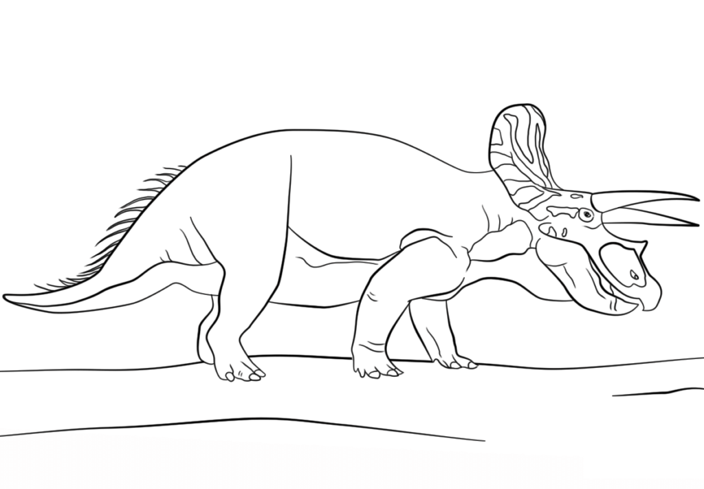 jurassic park triceratops coloring page