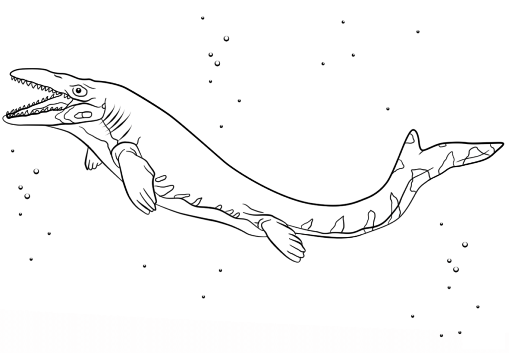 jurassic world mosasaurus coloring page