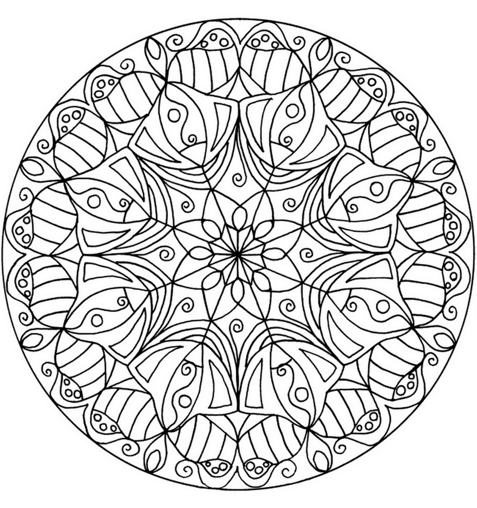 mandala de flores para colorir