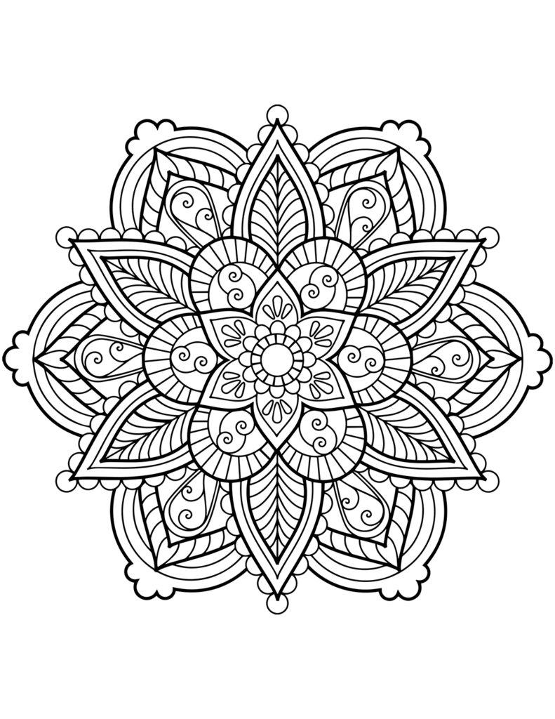 mandala de flores para colorir