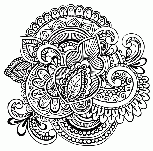 mandala de flores para colorir