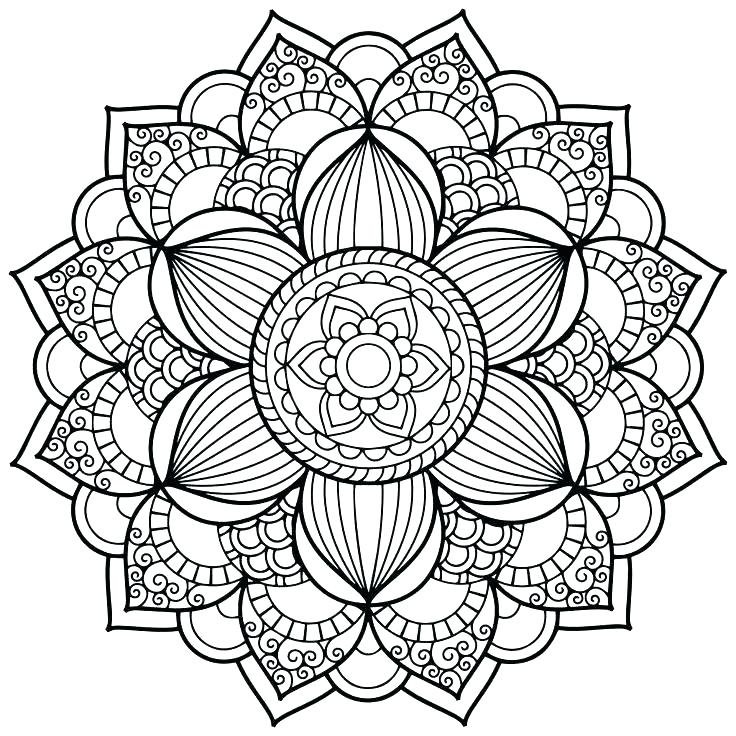 mandala de flores para colorir