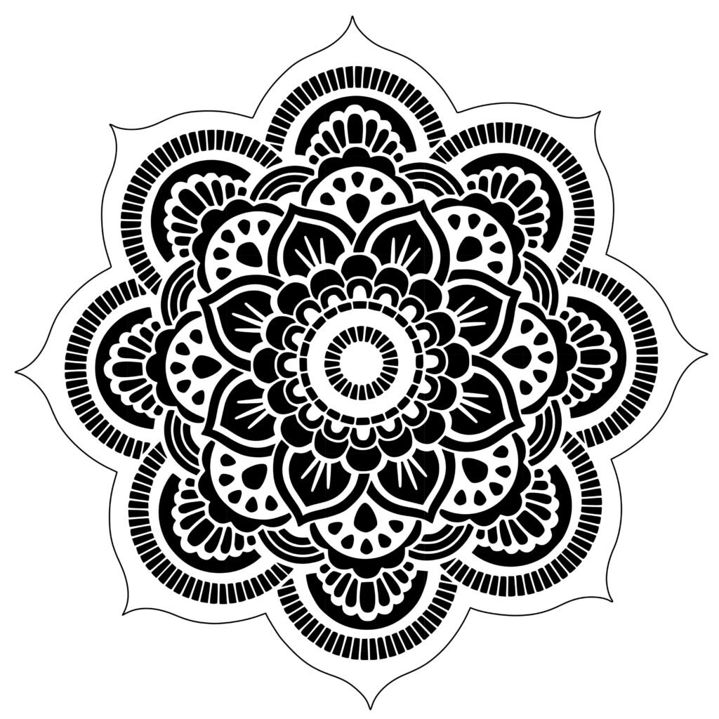 mandala de flores para colorir