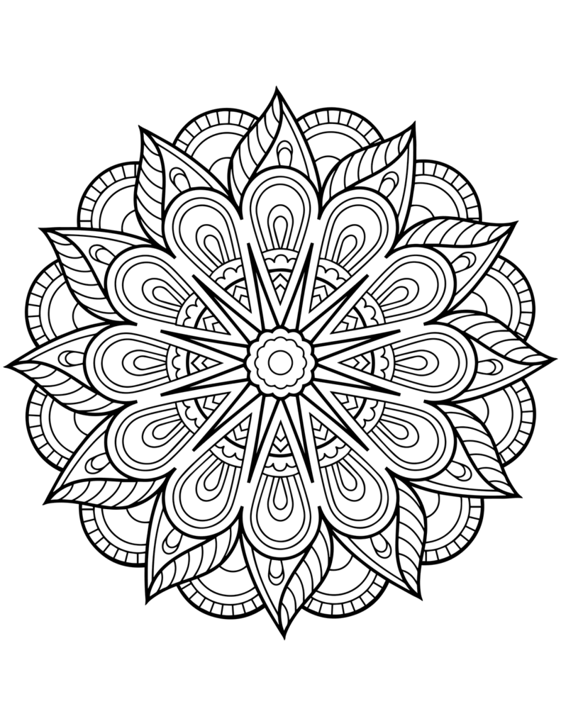 mandala de flores para colorir