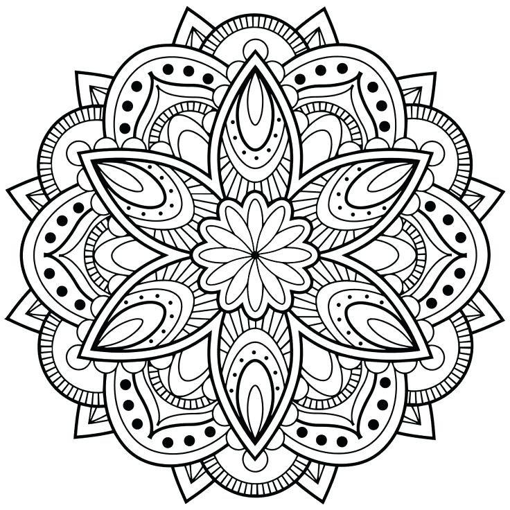 mandala de flores para colorir