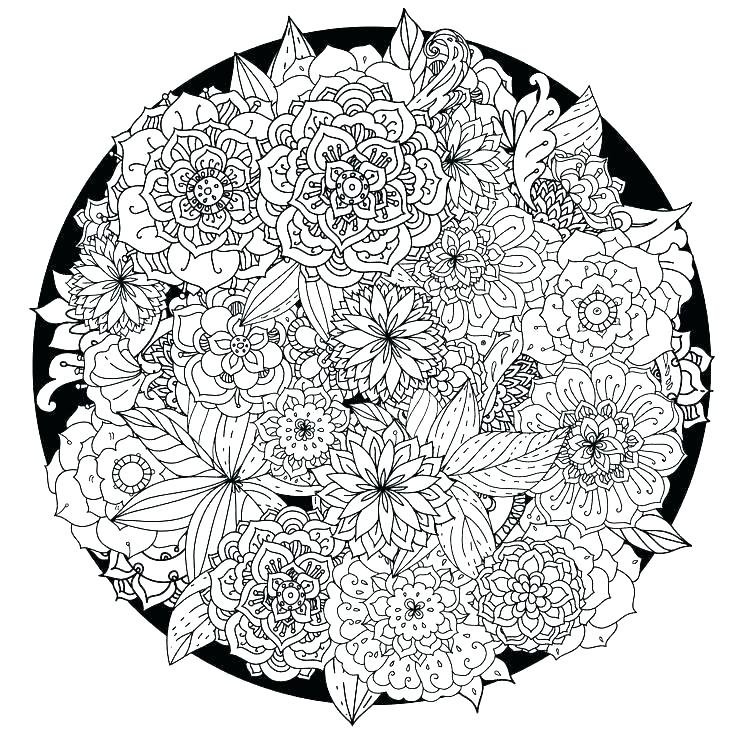 mandala de flores para colorir