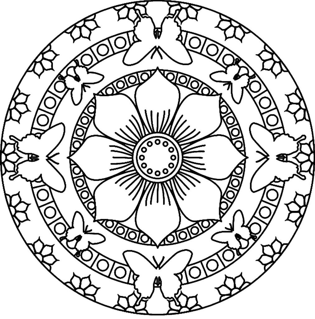 mandala de flores para colorir