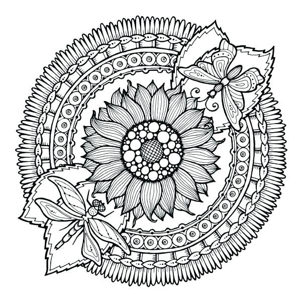 mandala de flores para colorir