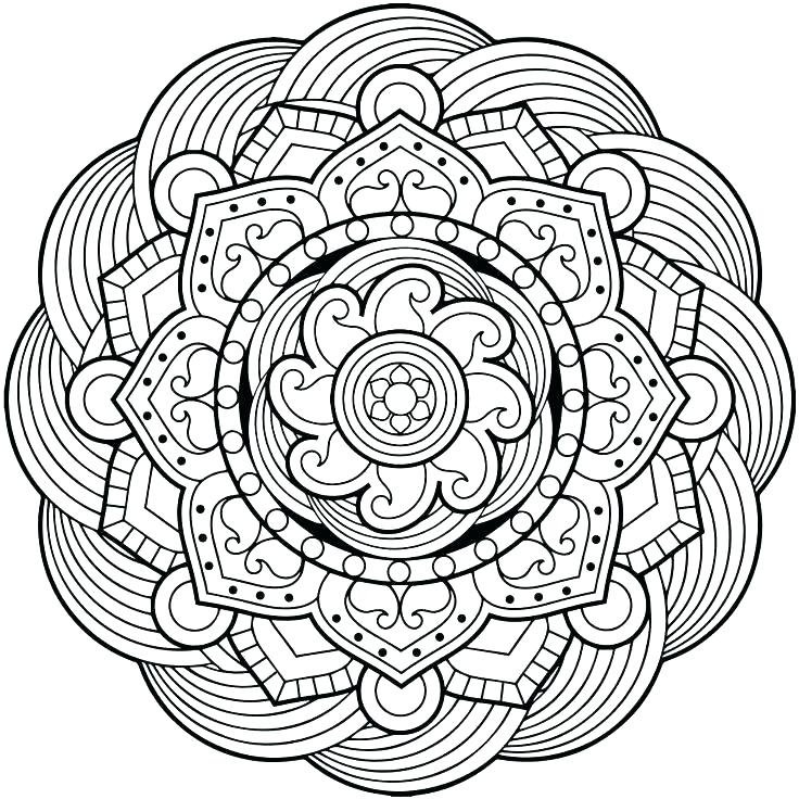 mandala de flores para colorir